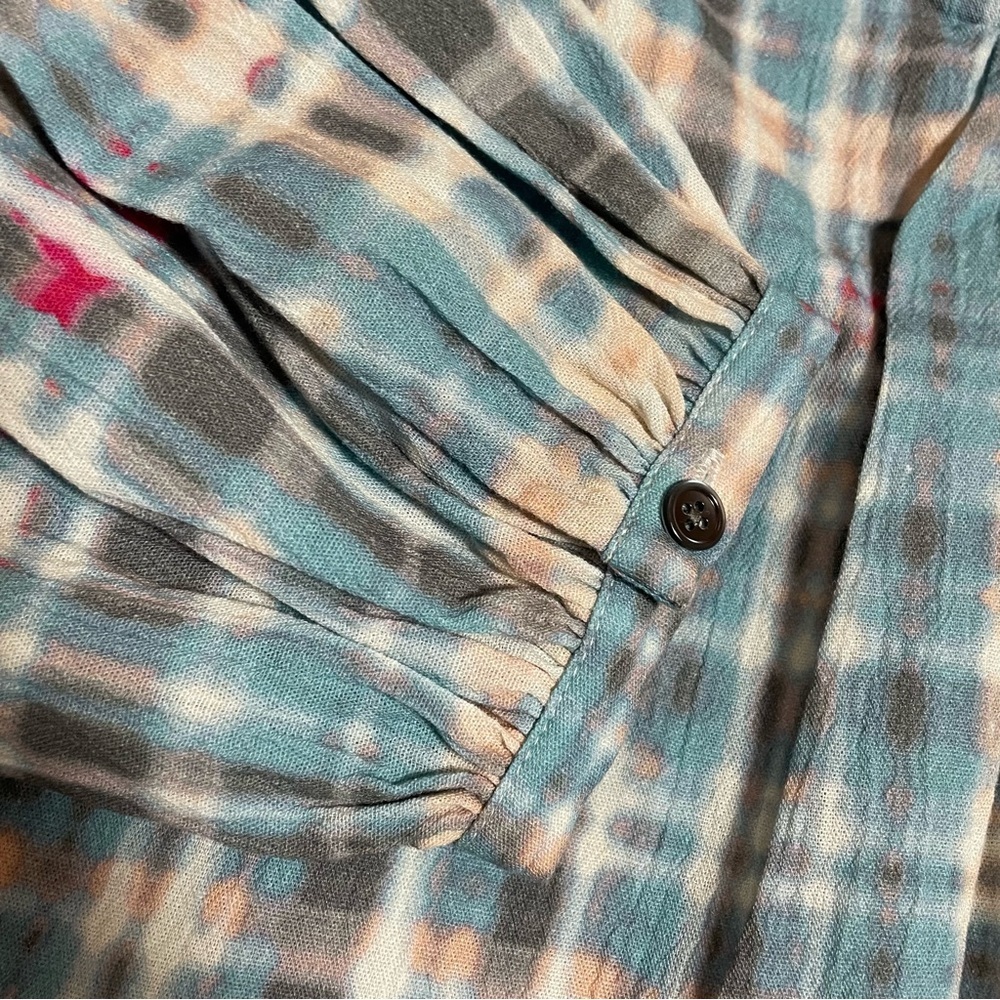 NWT New $198 Joie Jindrah Gathered Printed Cotton Blouse Size S - Picture 13 of 15